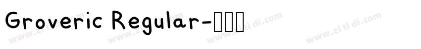 Groveric Regular字体转换